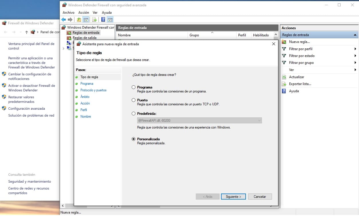 aceptar ping en windows